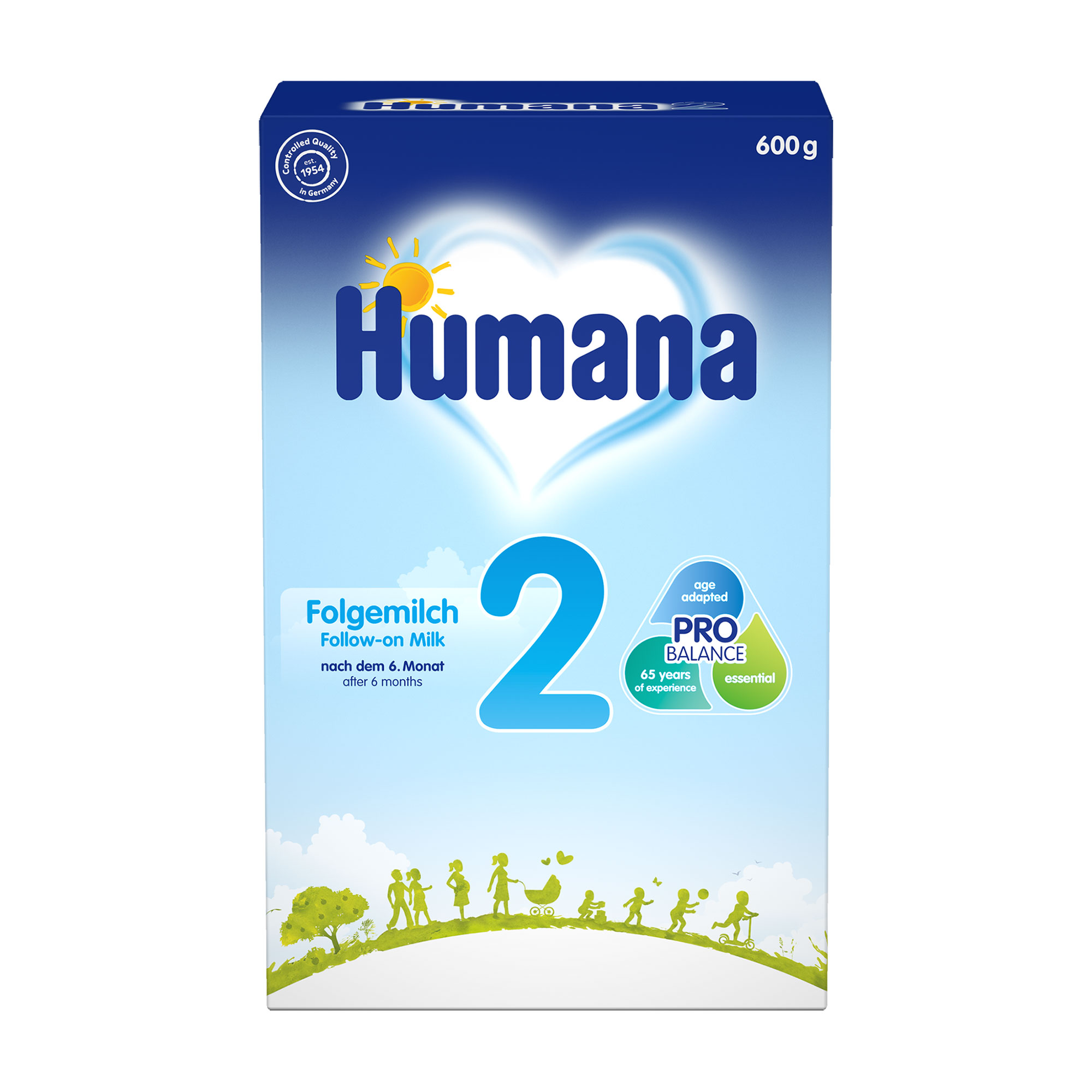 Молочна суха суміш Humana 2 з 6 місяців, 600 г